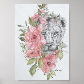 Lioness Premium Canvas Gloss-Poster (5x7) Poster (Voorkant)