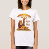 Lioness Queen Mom - Gouden kroon van de liefde T-shirt (Voorkant)