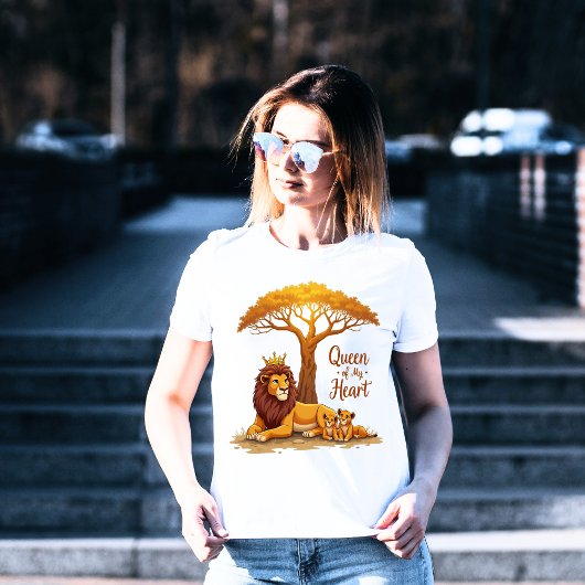 Lioness Queen Mom - Gouden kroon van de liefde T-shirt