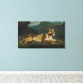 Lioness reclining, c.1855 (olie op paneel) canvas afdruk (Insitu (Houten vloer))