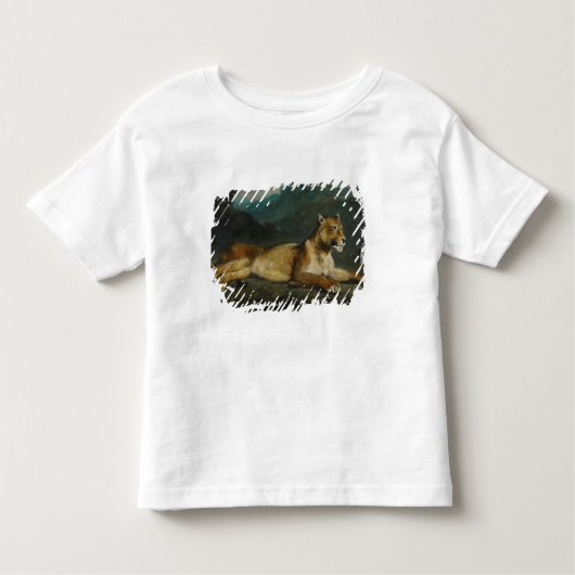 Lioness reclining, c.1855 (olie op paneel) kinder shirts (Voorkant)