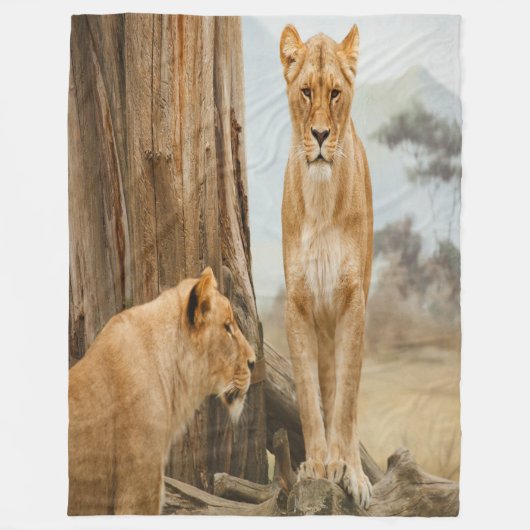 Lioness Rules Fleece Deken (Voorkant)