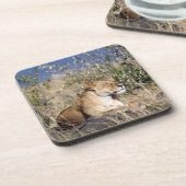 Lioness ruststing bier onderzetter (Linkerzijde)