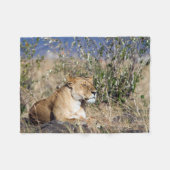 Lioness ruststing fleece deken (Voorkant (Horizontaal))