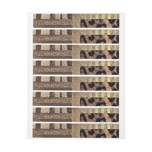 Lioness Safari Chic Oerwoud Glam Modern Birthday Adreslabel Wikkel (Vel)