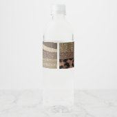 Lioness Safari Chic Oerwoud Glam Modern Favor Waterfles Etiket (Achterkant)