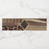 Lioness Safari Chic Oerwoud Glam Modern Favor Waterfles Etiket (Enkel label)