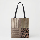 Lioness Safari Chic Oerwoud Glam Modern Sparkle Tote Bag (Voorkant)