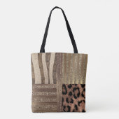 Lioness Safari Chic Oerwoud Glam Modern Sparkle Tote Bag (Achterkant)