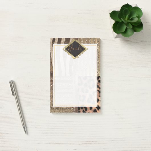 Lioness Safari Chic Oerwoud Glam Modern Trendy Post-it® Notes (Kantoor)