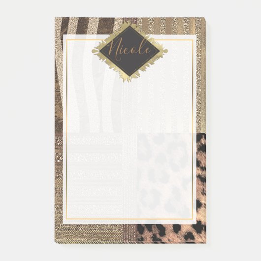 Lioness Safari Chic Oerwoud Glam Modern Trendy Post-it® Notes (Voorkant)