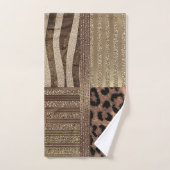 Lioness Safari Chic Oerwoud Gold Modern Sparkle Bad Handdoek (Handdoek)