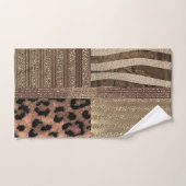 Lioness Safari Chic Oerwoud Gold Modern Sparkle Bad Handdoek (Handdoek)
