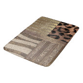 Lioness Safari Chic Oerwoud Gold Modern Sparkle Badmat (Gekanteld)