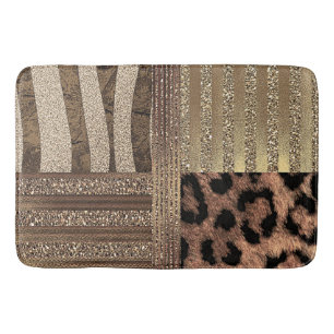 Lioness Safari Chic Oerwoud Gold Modern Sparkle Badmat