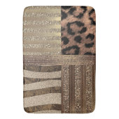 Lioness Safari Chic Oerwoud Gold Modern Sparkle Badmat (Voorkant Verticaal)