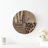 Lioness Safari Chic Oerwoud Gold Modern Sparkle Grote Klok (Huis)