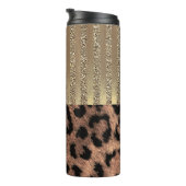 Lioness Safari Chic Oerwoud Gold Modern Sparkle Thermosbeker (Geroteerd rechts)