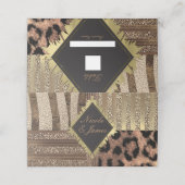 Lioness Safari Oerwoud Glam Modern Tafelnummer Plaatskaartje (Buitenkant ongevouwen)