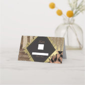 Lioness Safari Oerwoud Glam Modern Tafelnummer Plaatskaartje (Achterkant)