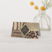 Lioness Safari Oerwoud Glam Modern Tafelnummer Plaatskaartje (Voorkant)