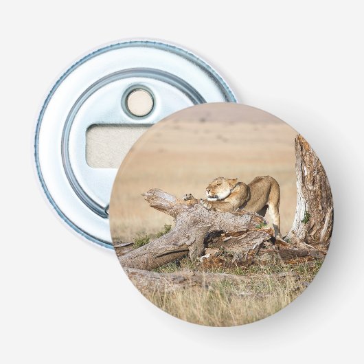 Lioness stretting button flesopener (Voorkant)