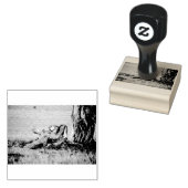 Lioness stretting rubberstempel (Gestempeld)