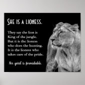 Lioness Thormed Inspirerend Poetry Poster (Voorkant)