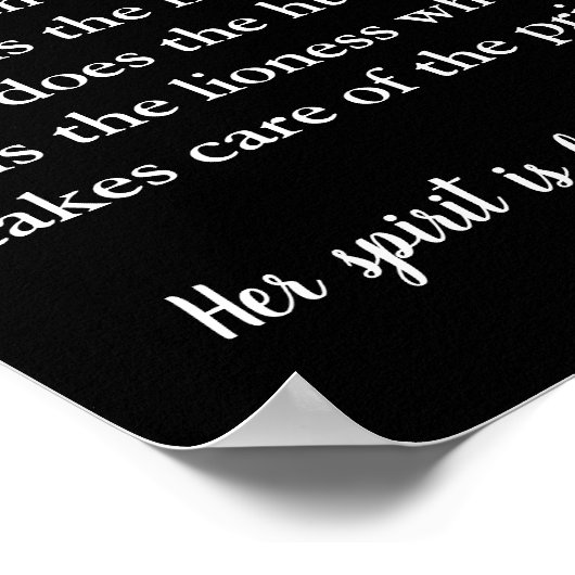 Lioness Thormed Inspirerend Poetry Poster (Hoek)