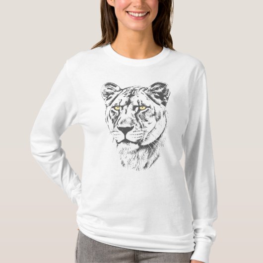 Lioness Yellow Eyes T-shirt (Voorkant)