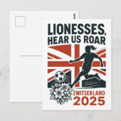  Lionesses, Hear Us Roar – English Women's Soccer Briefkaart