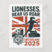 Lionesses, Hear Us Roar – English Women's Soccer Briefkaart