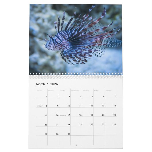 Lionfish 2025 kalender (Mar 2026)