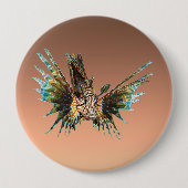 Lionfish - Abstract Design - Cut out of a photo |  Ronde Button 4,0 Cm (Voorkant)