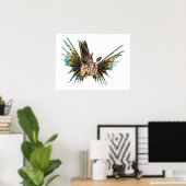 Lionfish - Abstract Ontwerp - Knippen uit een foto Poster (Thuiskantoor)