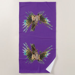 Lionfish - Abstract Ontwerp - Knippen uit een foto Strandlaken