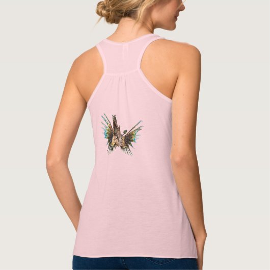 Lionfish - Abstract Ontwerp - Knippen uit een foto Tanktop (Achterkant)