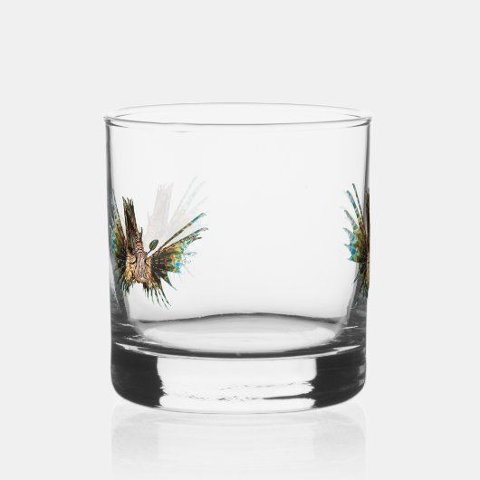 Lionfish - Abstract Ontwerp - Knippen uit een foto Whisky Glas (Voorkant)