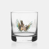 Lionfish - Abstract Ontwerp - Knippen uit een foto Whisky Glas (Links)