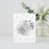 Lionfish Adult Coloring Briefkaart (Staand voorkant)