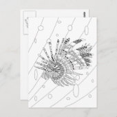Lionfish Adult Coloring Briefkaart (Voorkant / Achterkant)