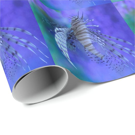 Lionfish Aquarium fish Paars Pterois Zebravis Cadeaupapier (Rol Hoek)