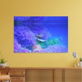 Lionfish Aquarium fish Paars Pterois Zebravis Canvas Afdruk (Insitu (Woonkamer))