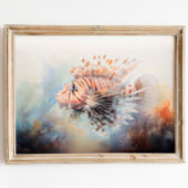 Lionfish Elegance: Waterverf van Ocean's Jewel Poster