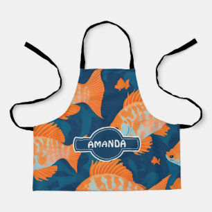 Lionfish geometrisch kleurrijk gepersonaliseerd pa schort