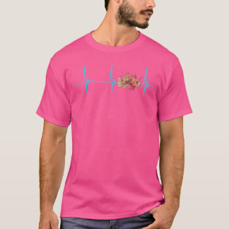 Lionfish hartslag Ekg Pulse Lionfish Freediving F T-shirt