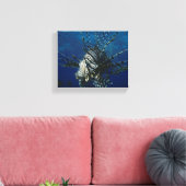 Lionfish in de oceaan Canvas Afdruk (Insitu (Woonkamer))