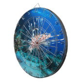 Lionfish of Pterois Miles, Ocean Reef Fish Dartbord (Voorkant Rechts)