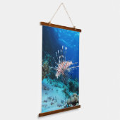 Lionfish of Pterois Miles, Ocean Reef Fish Hangend Wandkleed (Gebogen)
