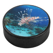 Lionfish of Pterois Miles, Ocean Reef Fish Hockey Puck (3/4)